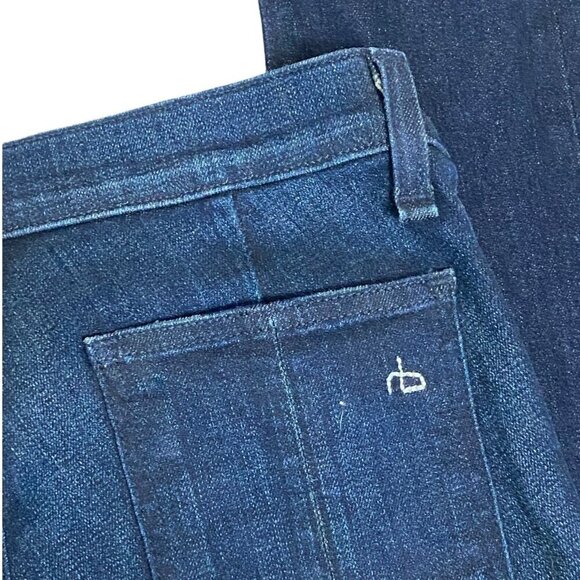 Rag & Bone The Skinny Leather Panel Jeans Plymouth Women's Size 26 - Picture 6 of 9